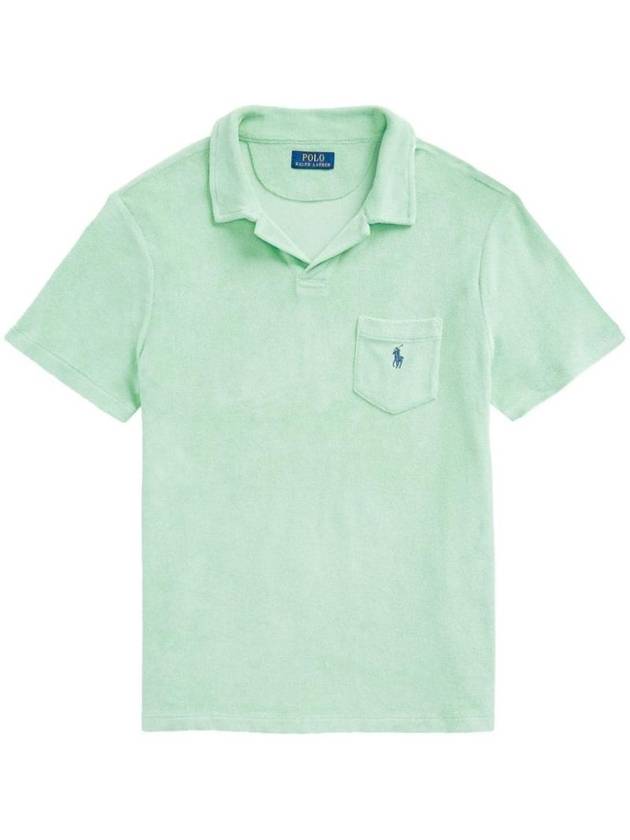 Embroidered Logo Pocket Short Sleeves Polo Shirt Light Green - POLO RALPH LAUREN - BALAAN 1