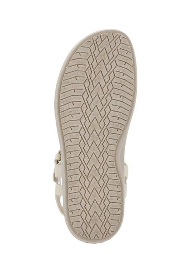 Leather Flat Sandals Beige - MARNI - BALAAN 5