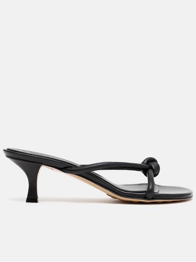 Blink Leather Sandal Heels Black - BOTTEGA VENETA - BALAAN 2