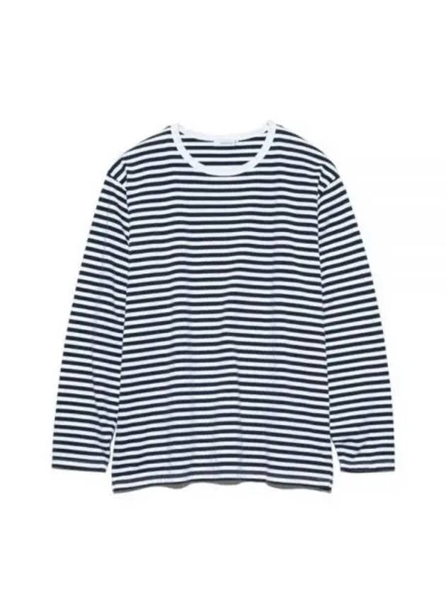 Coolmax Striped Jersey Long Sleeve T-Shirt Navy - NANAMICA - BALAAN 2