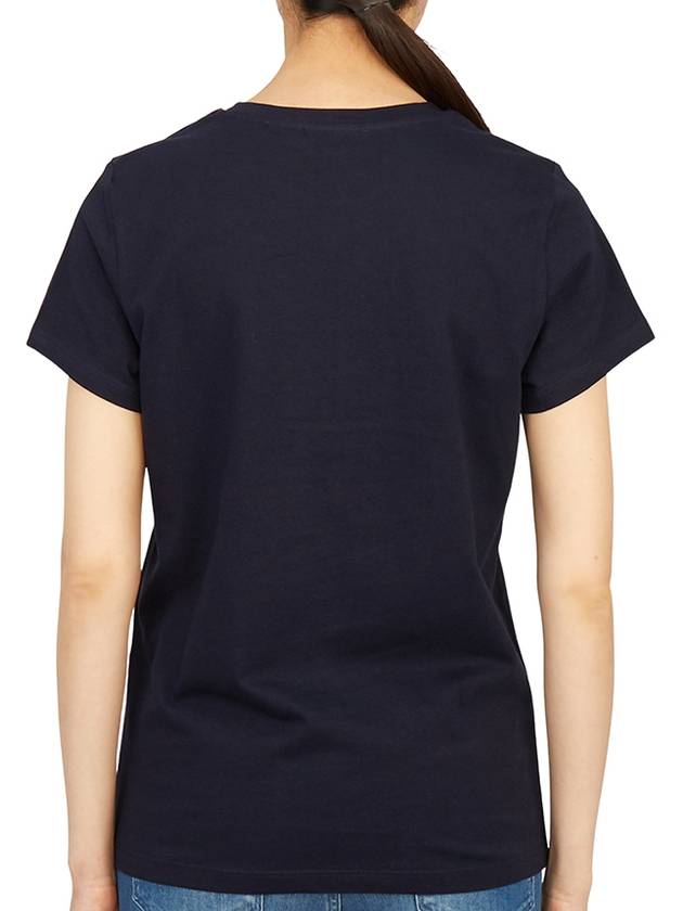 VPC Logo Organic Cotton Short Sleeve T-Shirt Navy - A.P.C. - BALAAN 7