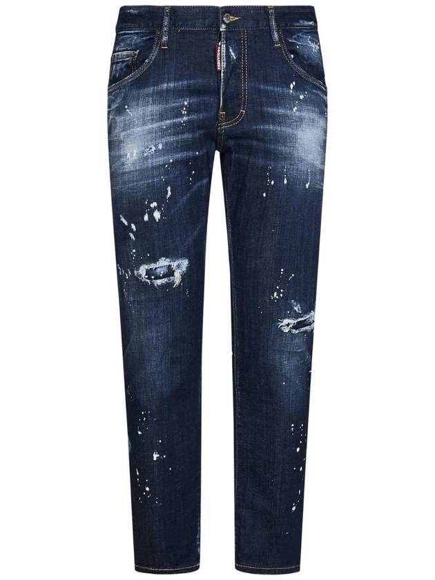 Back Logo Patch Skater Jeans Navy - DSQUARED2 - BALAAN 1