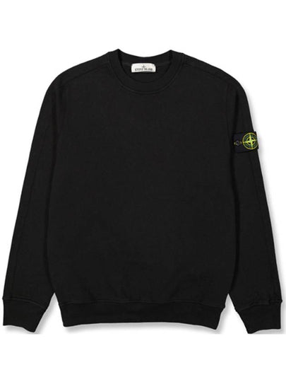 Garment Dyed Malfile Crewneck Sweatshirt Black - STONE ISLAND - BALAAN 2