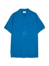 Embroidery Logo Short Sleeve Polo Shirt Blue - BALLY - BALAAN 2