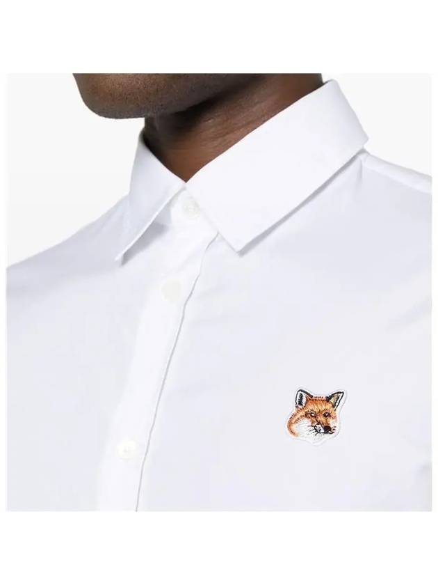 Fox Head Long Sleeve Shirt White - MAISON KITSUNE - BALAAN 4