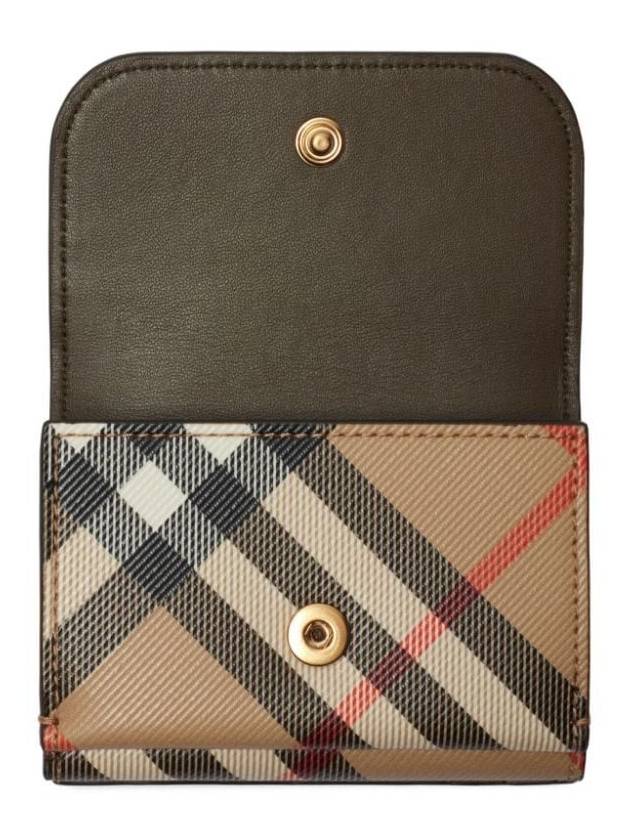 Check Half Wallet Beige - BURBERRY - BALAAN 4