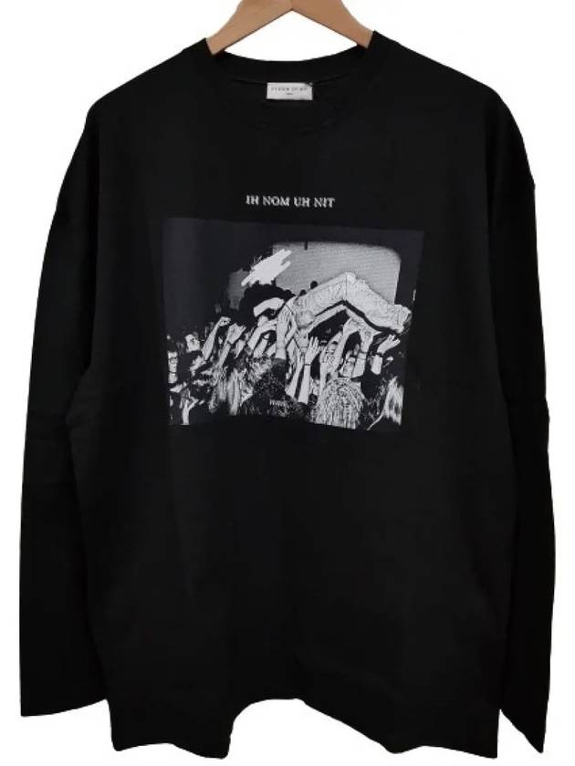 NUS19231 009 Printing Sweatshirt Black - IH NOM UH NIT - BALAAN 2