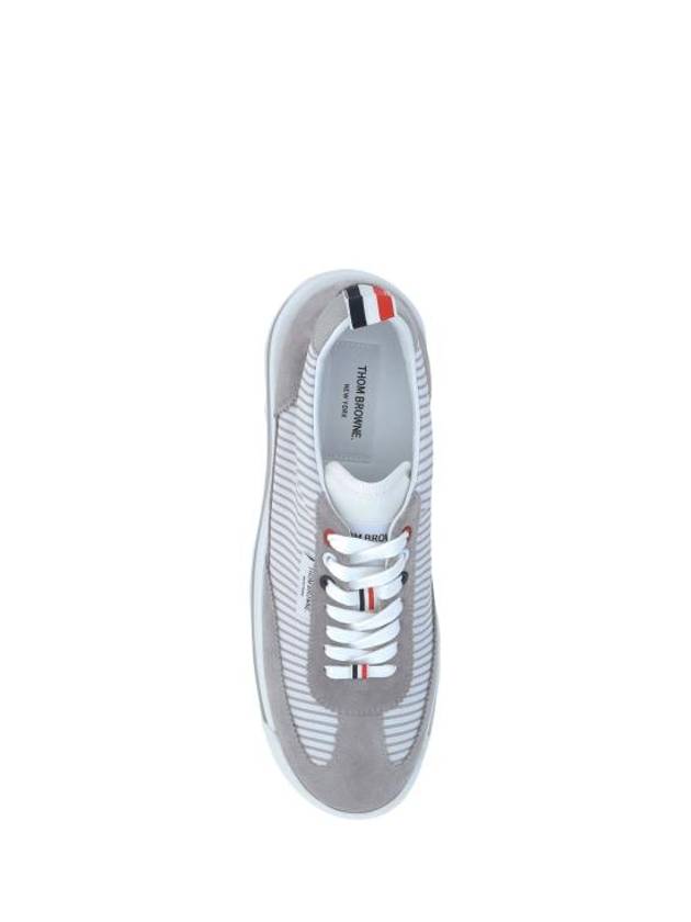 Tech Runner Panel Low Top Sneakers Grey - THOM BROWNE - BALAAN 5