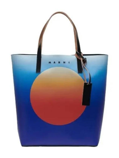 Tribeca Sunrise Printing Tote Bag Blue Handbag - MARNI - BALAAN 1