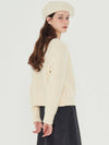 Ribbon Button Wool Knit Cardigan Cream - METAPHER - BALAAN 5