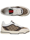 Men's Reweb Original GG Canvas Low Top Sneakers Beige Brown - GUCCI - BALAAN 3