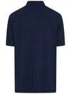 Afko Logo Cotton Polo Shirt Navy - ISABEL MARANT - BALAAN 4