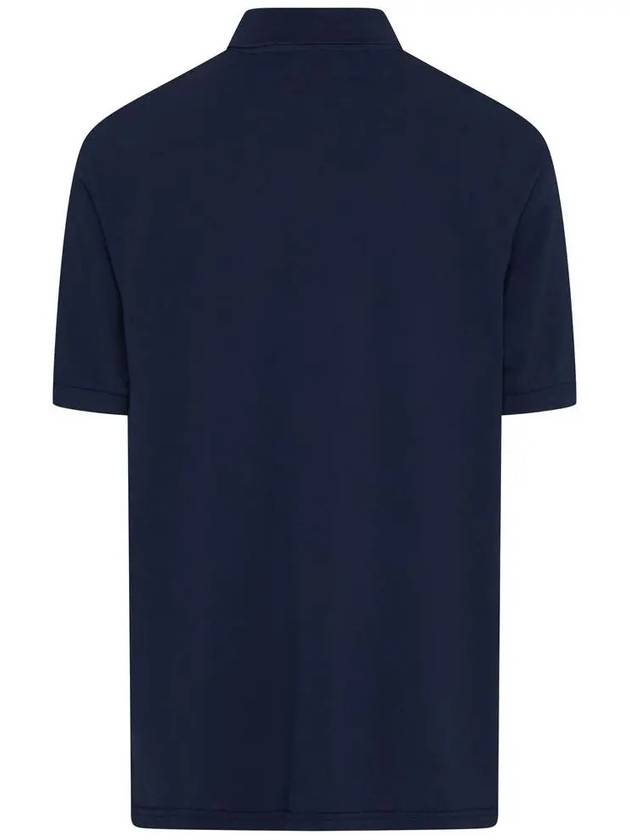 Afko Logo Cotton Polo Shirt Navy - ISABEL MARANT - BALAAN 4