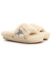 Pool Star Glitter Shearling Slippers Beige - GOLDEN GOOSE - BALAAN 4