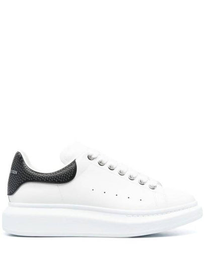 Black Tab Leather Low Top Sneakers White - ALEXANDER MCQUEEN - BALAAN 2