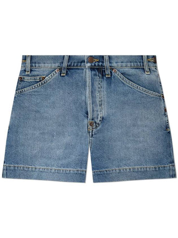 Moschino Denim Shorts With Vintage Effect, Women's, Blue - MOSCHINO - BALAAN 1