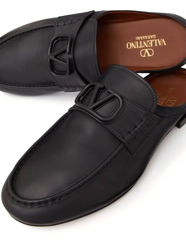 Valentino Garavani Black Leather Flats - VALENTINO - BALAAN 2