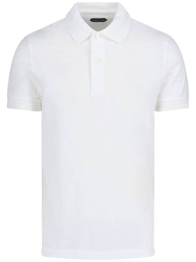 Short Sleeve Polo Shirt White - TOM FORD - BALAAN 2