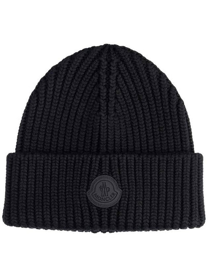 logo patch beanie black - MONCLER - BALAAN 2