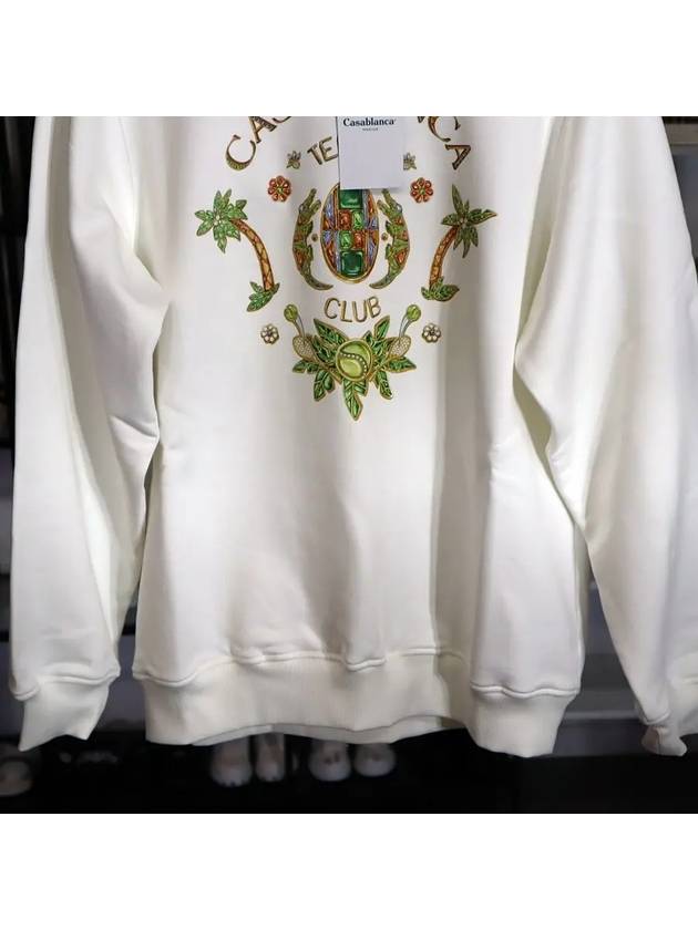 Joyaux D'Afrique Tennis Club Sweatshirt White - CASABLANCA - BALAAN 5