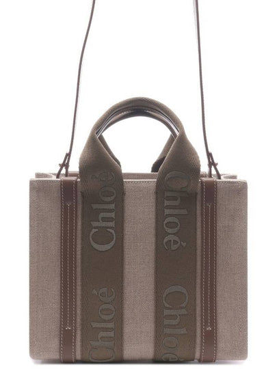 Woody Logo Small Tote Bag Dark Nut - CHLOE - BALAAN 2