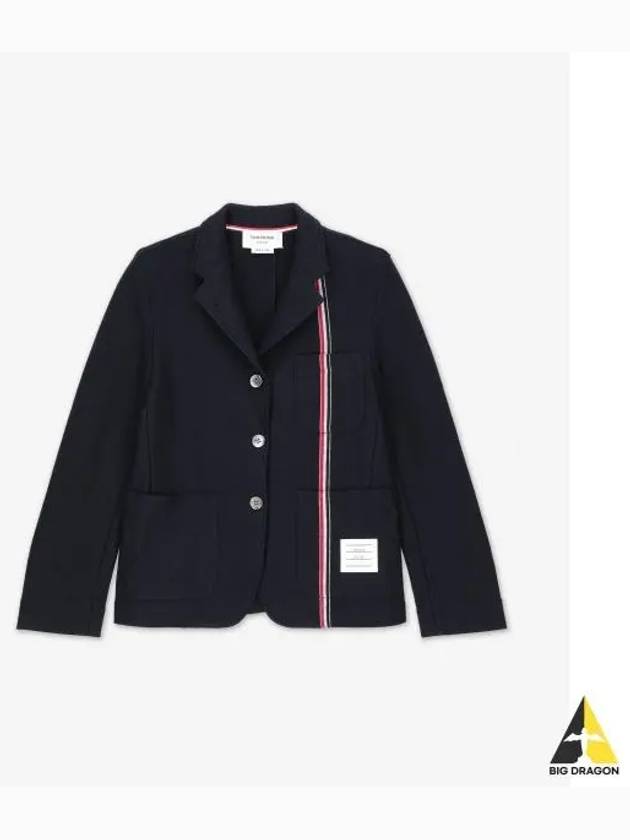 Stripe Detail Cotton Jacket Navy - THOM BROWNE - BALAAN 2