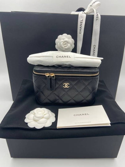 Classic Caviar Vanity Cross Bag Gold Plated Black - CHANEL - BALAAN 2