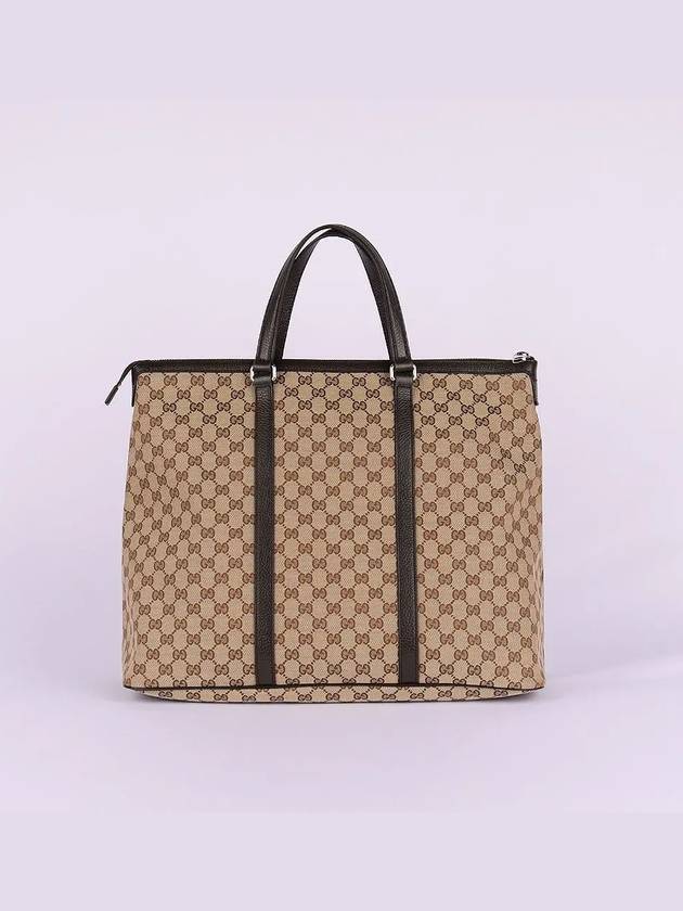 GG Logo Canvas Large Tote Bag Beige - GUCCI - BALAAN 3