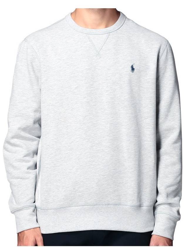 Embroidered Logo Pony Crew Neck Sweatshirt Grey - POLO RALPH LAUREN - BALAAN 2