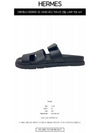 Chypre Calfskin Sandals Black - HERMES - BALAAN 3