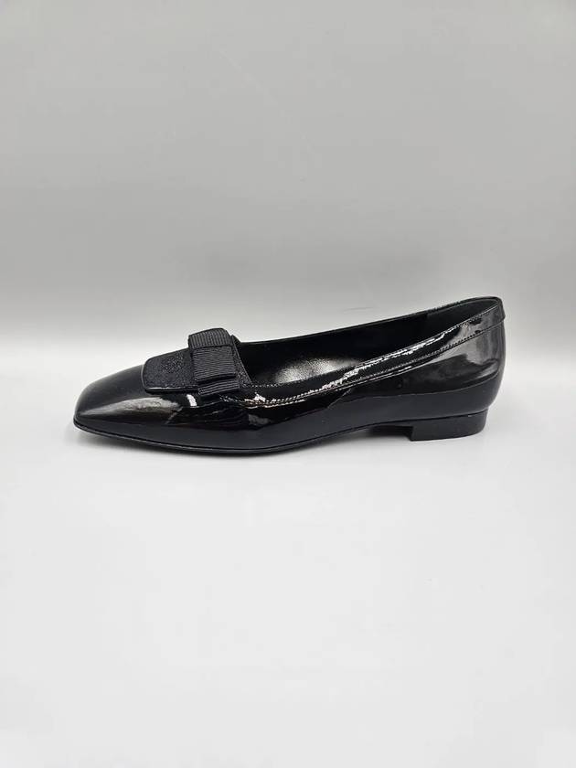 GG Canvas Patent Leather Ballet Flat Black - GUCCI - BALAAN 5