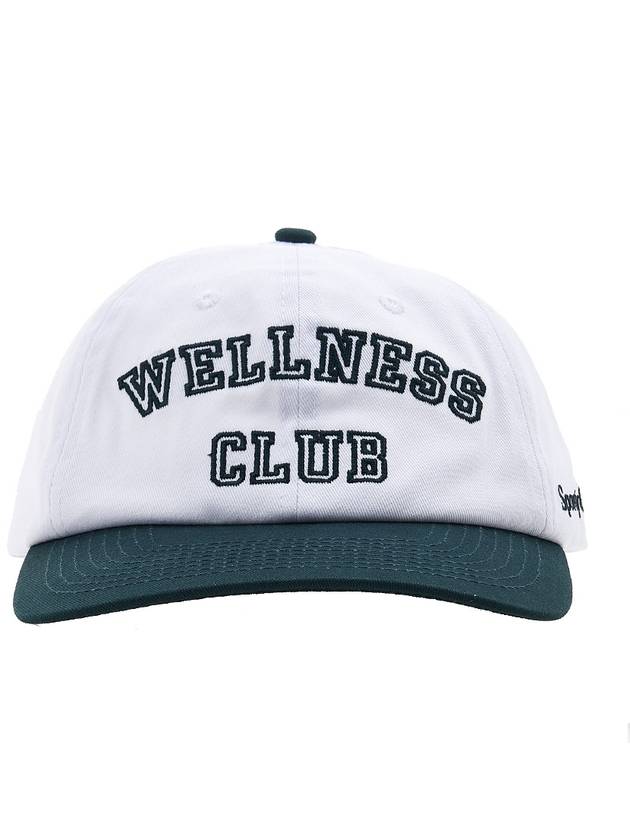 Wellness Club Embroidered Logo Two Tone Ball Cap White - SPORTY & RICH - BALAAN 3