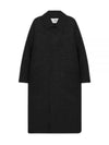 Oversized Wool Single Coat Black - AMI - BALAAN 2