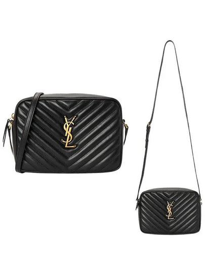 Lou Logo Quilting Cross Bag Black - SAINT LAURENT - BALAAN 2