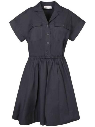 Cotton Poplin Shirt Short Dress Black - TORY BURCH - BALAAN 2