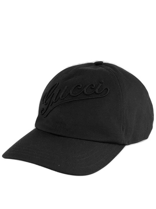 Embroidered Cotton Base Ball Cap Black - GUCCI - BALAAN 2