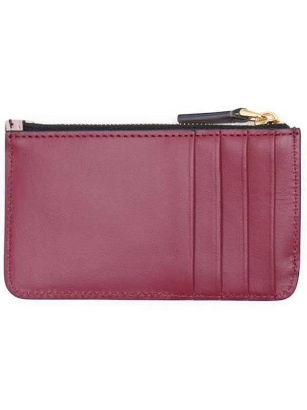 Colorblock Leather Card Wallet Brown - MARNI - BALAAN 3