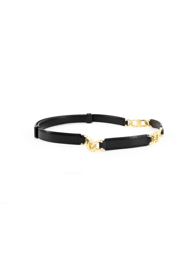 Small Gourmet Triomphe Leather Belt Black - CELINE - BALAAN 5