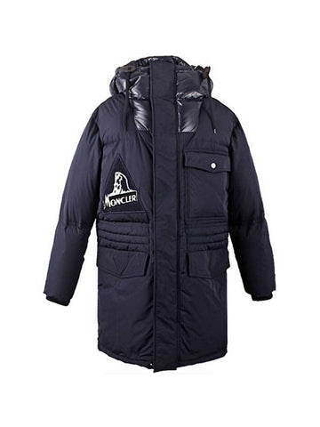 Men's Dedion Logo Hooded Down Padding Navy - MONCLER - BALAAN 1