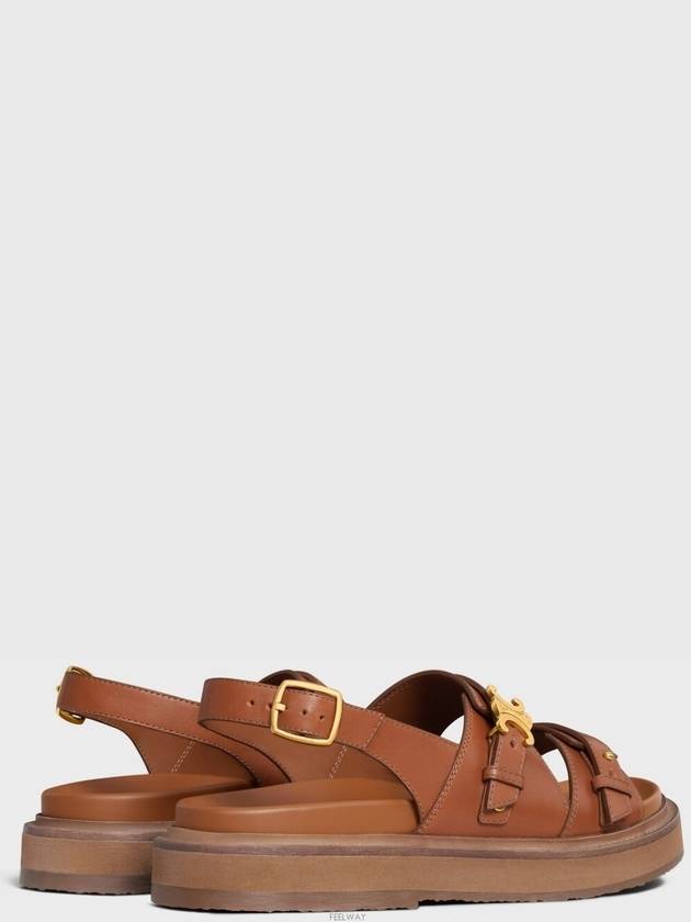 Tippi Triomphe Calfskin Sandals Tan - CELINE - BALAAN 5