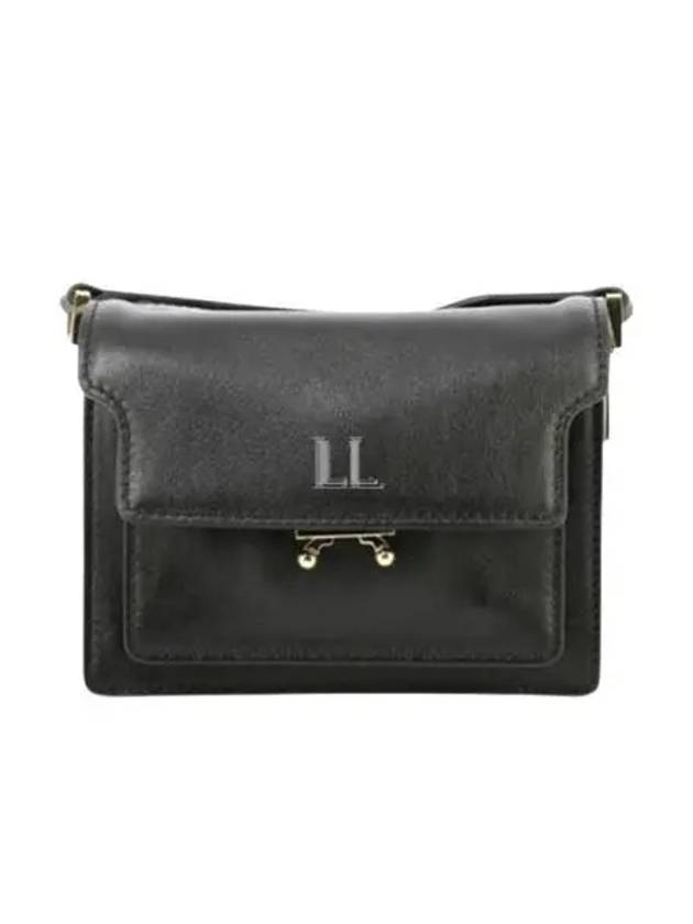 Women's Mini Trunk Soft Shoulder Bag Black - MARNI - BALAAN 2