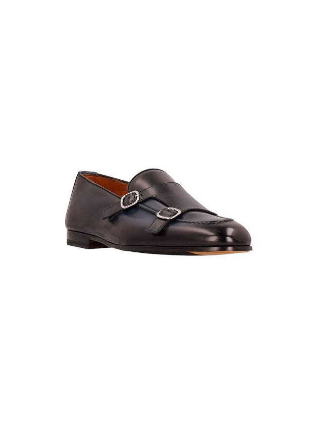 DOUBLE BUCKLE LEATHER LOAFER - DOUCAL'S - BALAAN 2