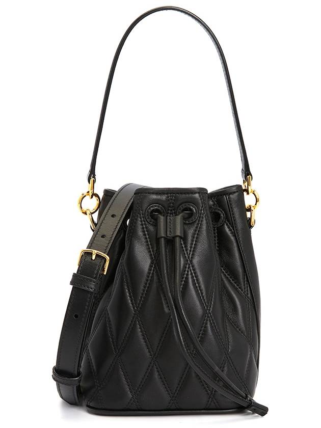 Donae Leather Bucket Bag Black - BALLY - BALAAN 3