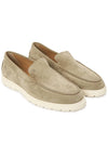 Suede Slipper Loafers Grey - TOD'S - BALAAN 4