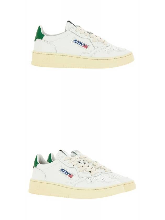 Medalist Green Tab Leather Low Top Sneakers White - AUTRY - BALAAN 5