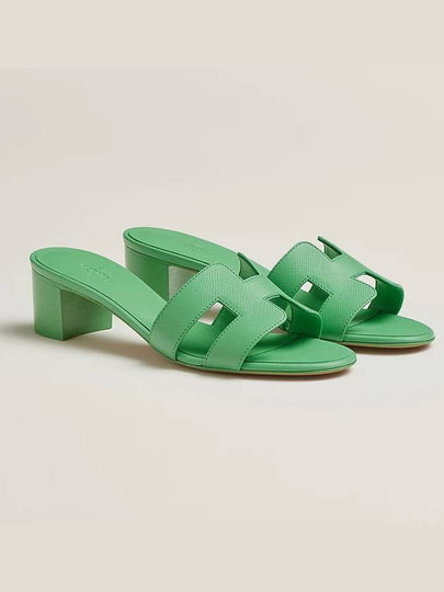 Oasis Epsom Sandals Vert Pomme - HERMES - BALAAN 2