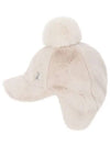 Fur Bell Earmuff Cap 8623LXAFBEIGE - BLACK&WHITE - BALAAN 2