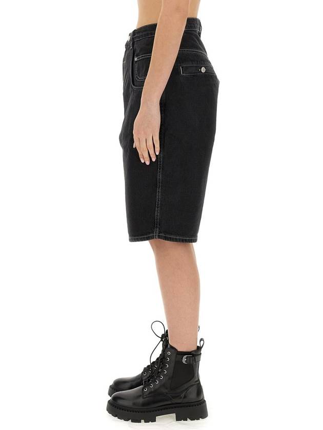 straight pants 03033237 1555 BLACK - MOSCHINO - BALAAN 4