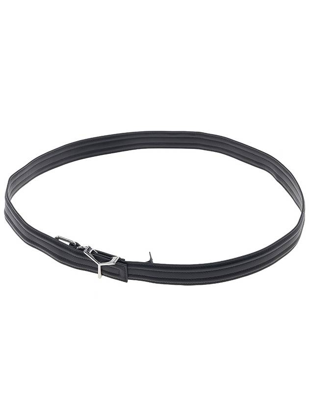 Y Project Wire Y buckle leather belt BELT27S24 BLACK SILVER - Y/PROJECT - BALAAN 5