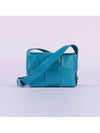 Cassette Small Leather Cross Bag Blue - BOTTEGA VENETA - BALAAN 3